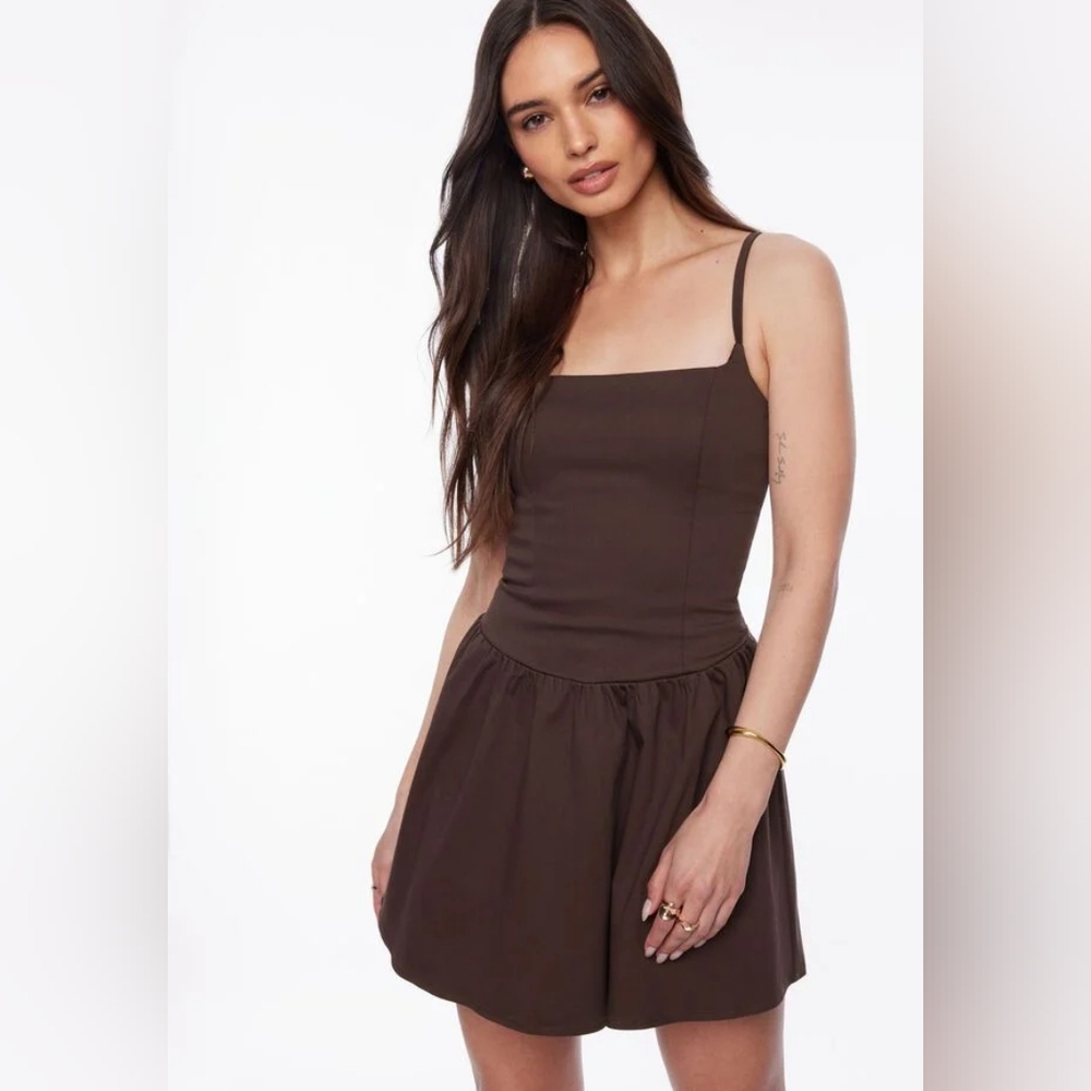 Corset flare mini dress
